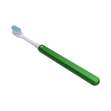 a green coloured nada toothbrush