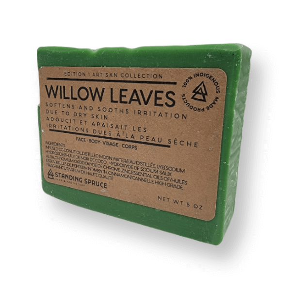 Pain de savon visage et corps aux feuilles de saule